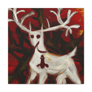 Reindeer In Moonlight - Canvas