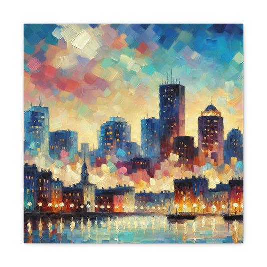 "Vibrant Boston Dreamscape" - Canvas