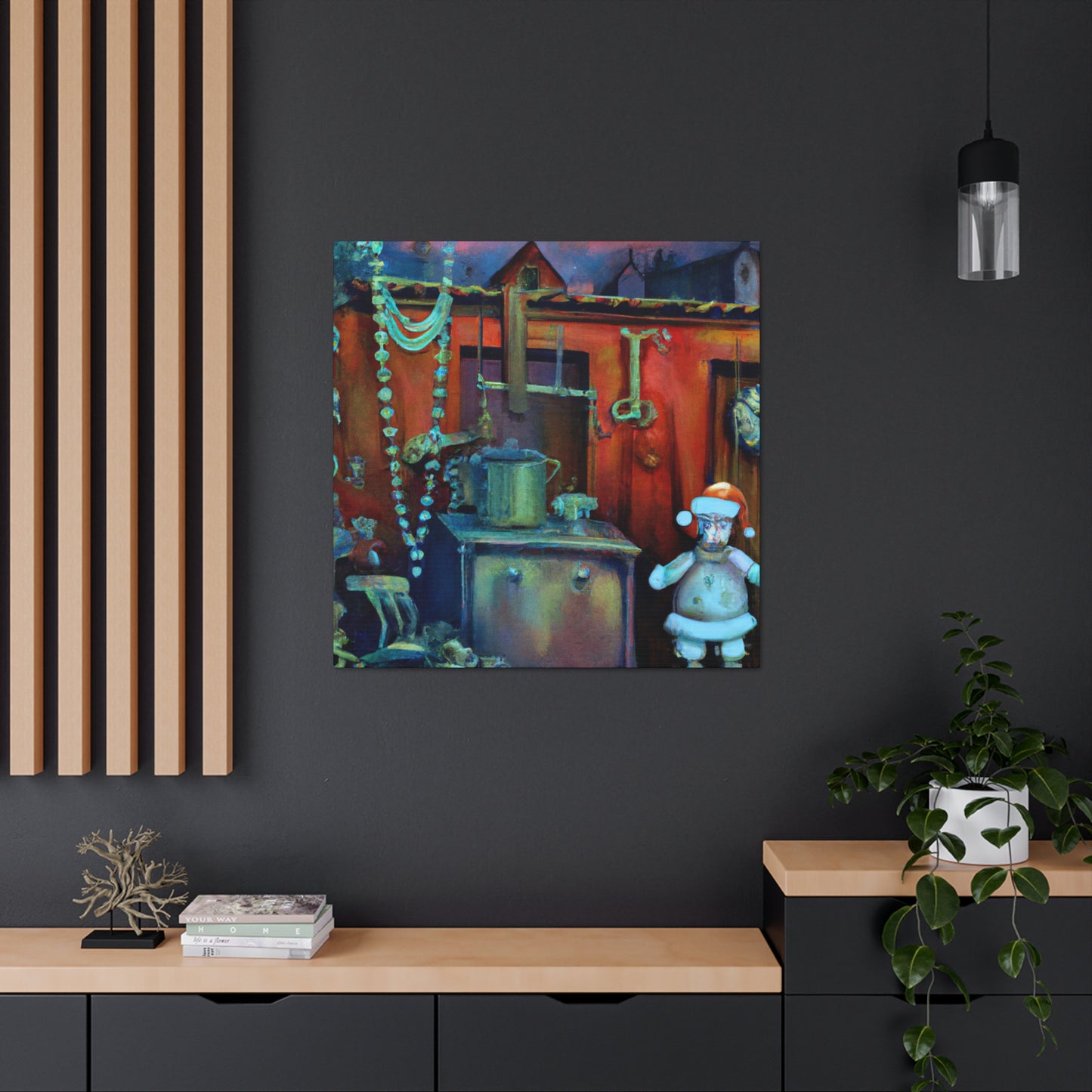 Santa's Surreal Workshop - Canvas