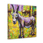 "Donkey in Impressionism" - Canvas