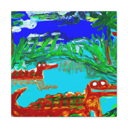 Crocodile in Expressionism - Canvas