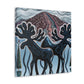 Moose in Mystic Moonlight - Canvas