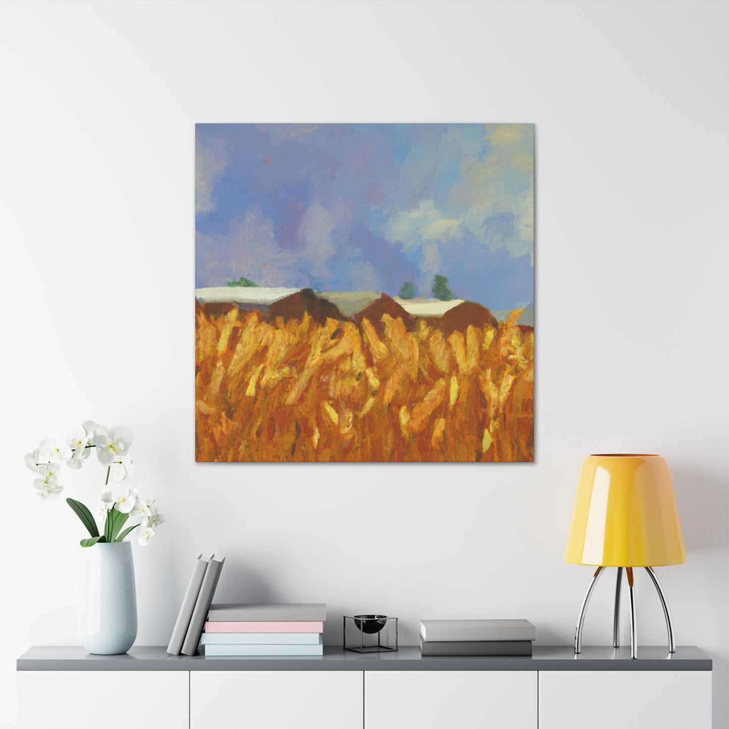 "Wheat Field Idyllic Dream" - Canvas