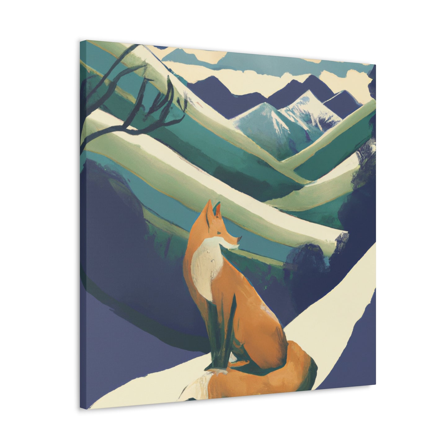 "Fox in Golden Glimmer" - Canvas