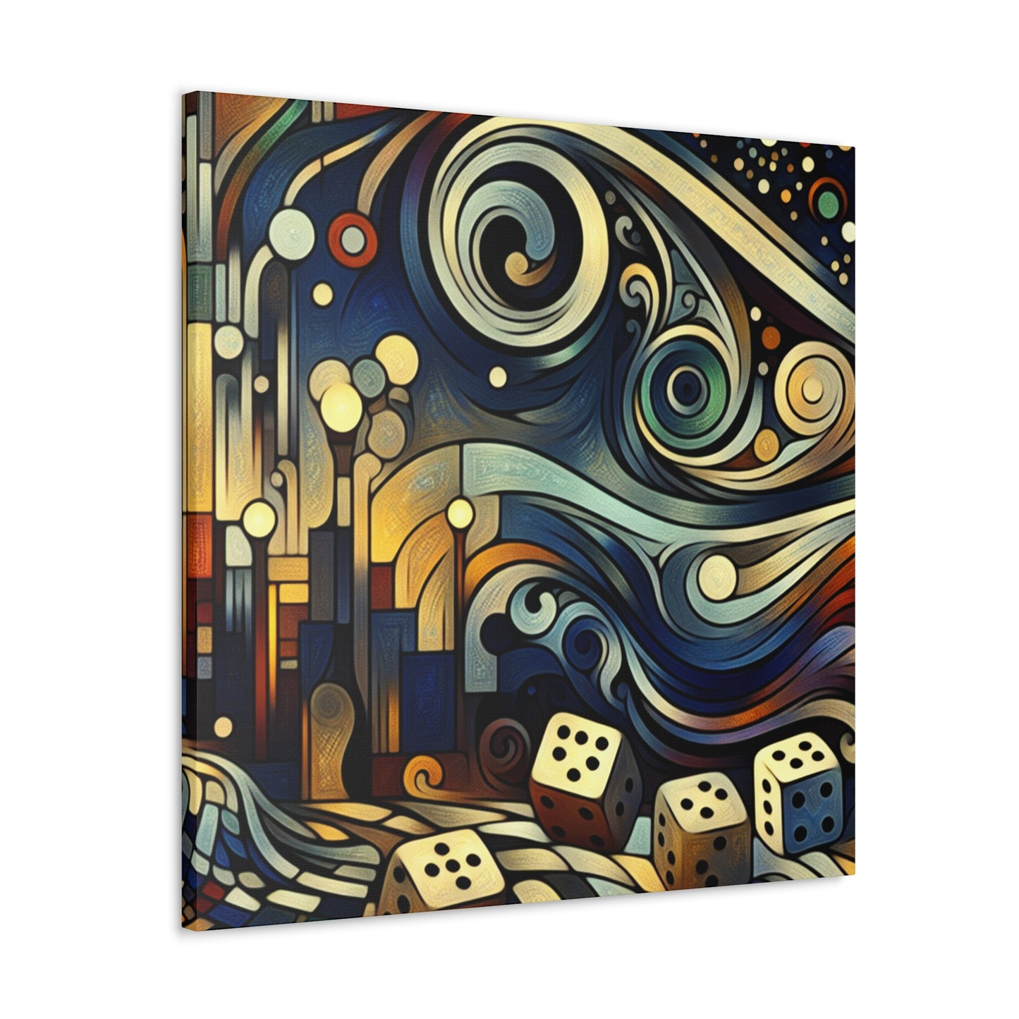 "Enigmatic Dice Serenade" - Canvas