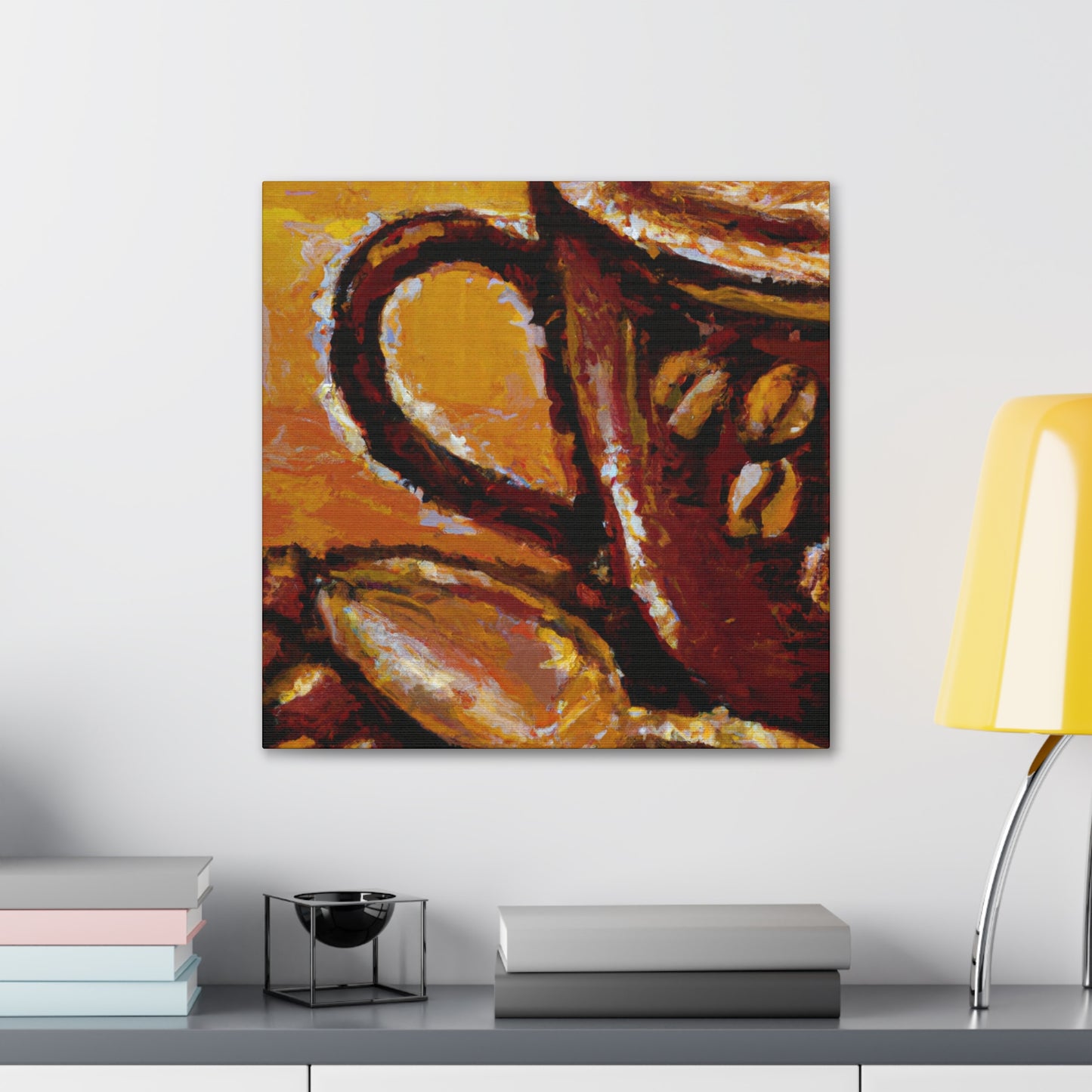 "Coffee: Impressionistic Sip" - Canvas