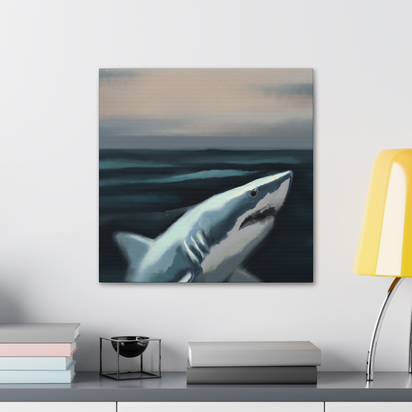 Great White Mystery. - Canvas