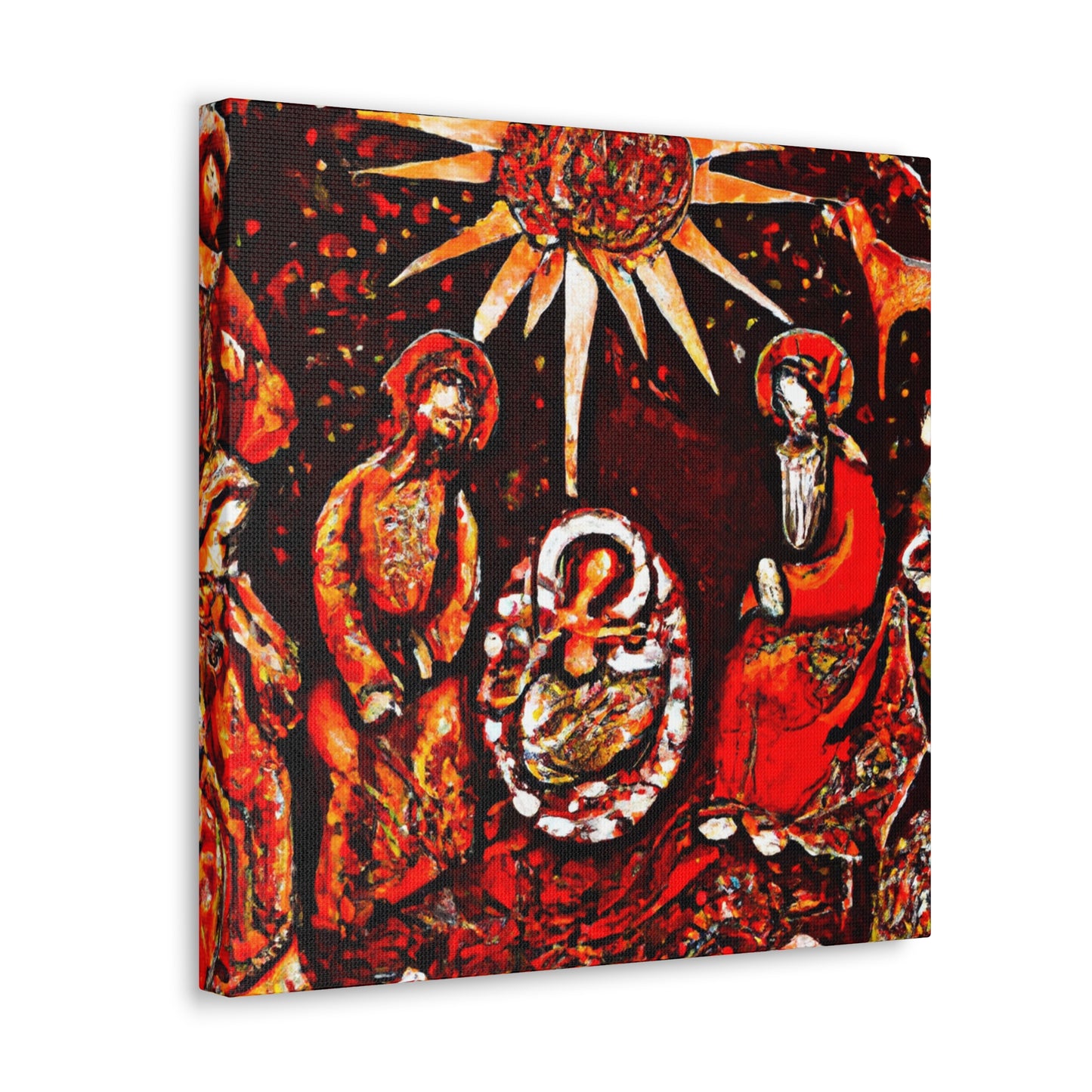 "Holy Night in Manger" - Canvas