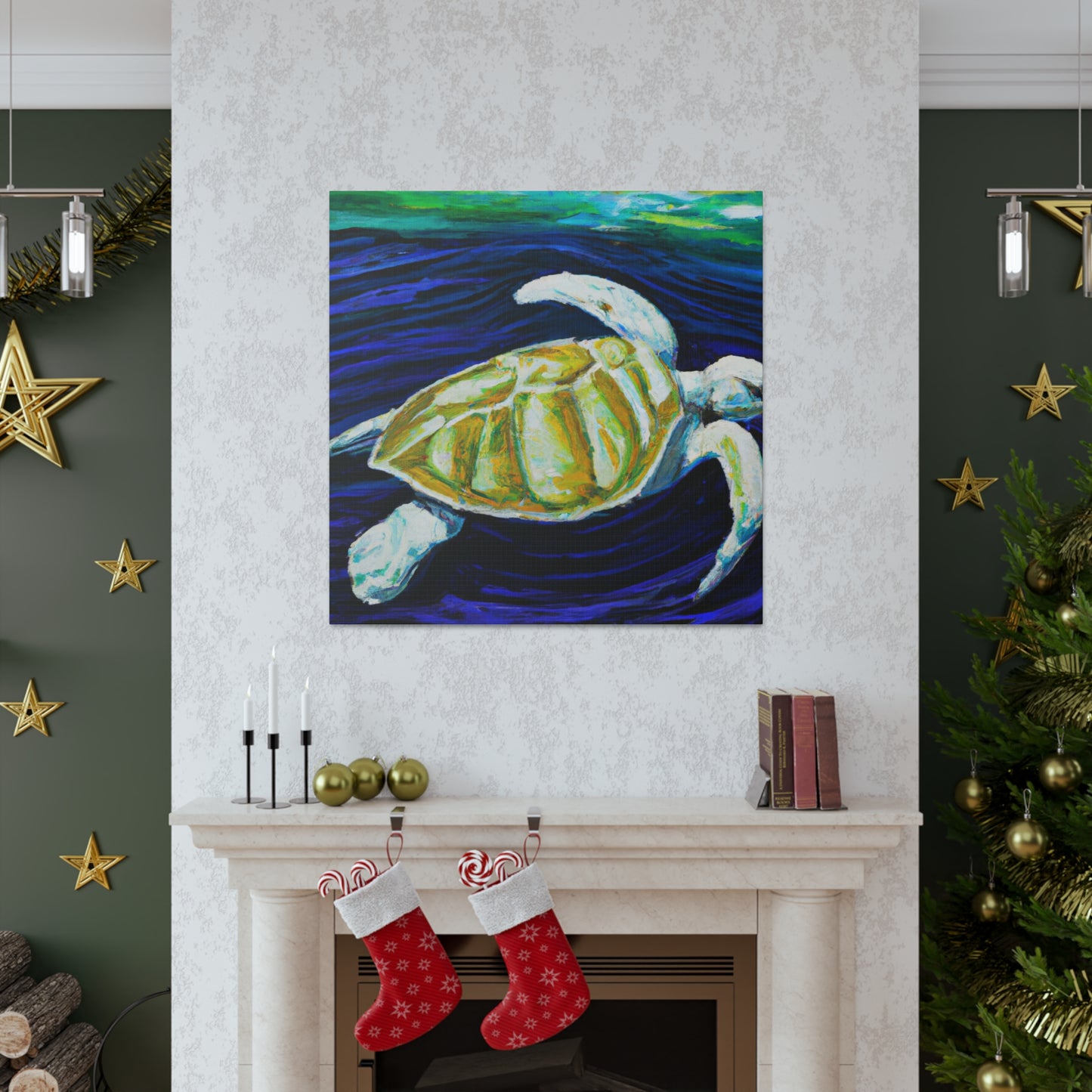 "Sea Turtle Dreamscape" - Canvas