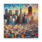 "Golden City Sunrise" - Canvas