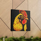 "Chicken and Abstracted Lines" - Canvas