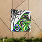 "Rainbow Fish in Deco" - Canvas