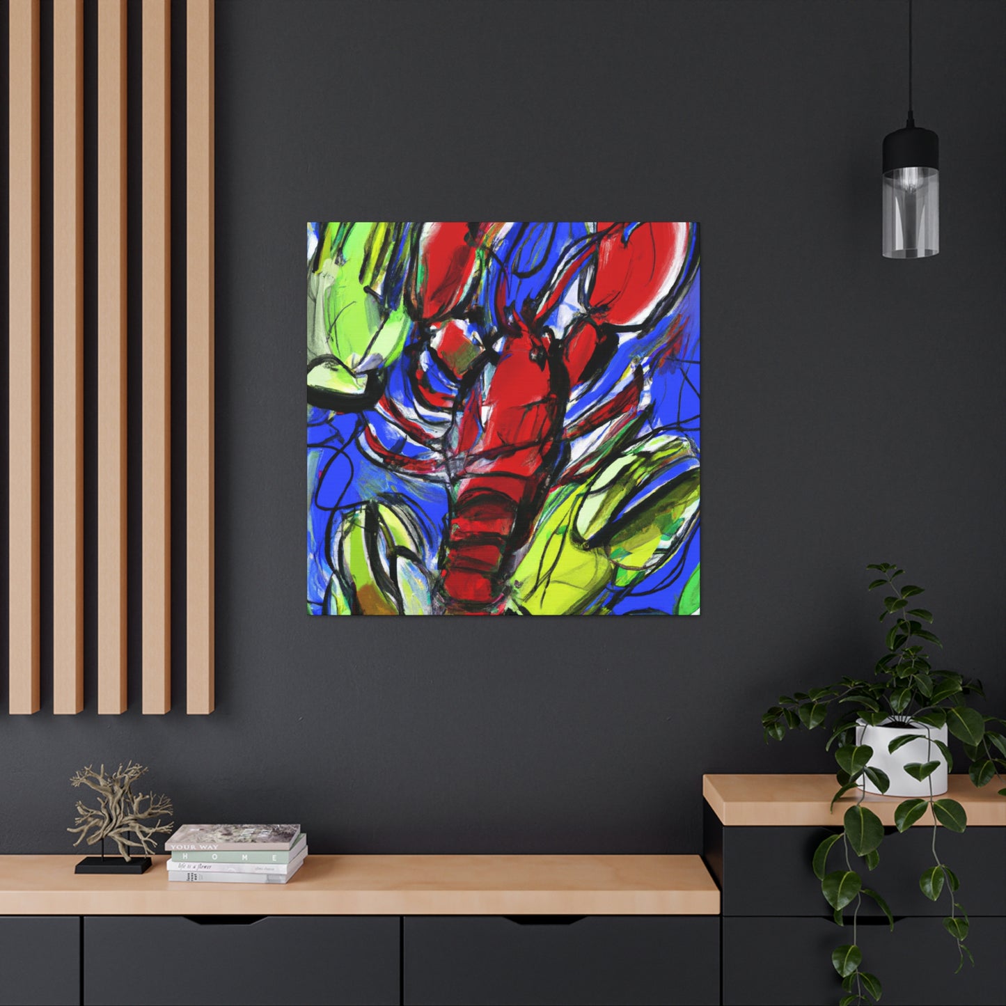 "Lobster's Silent Symphony" - Canvas