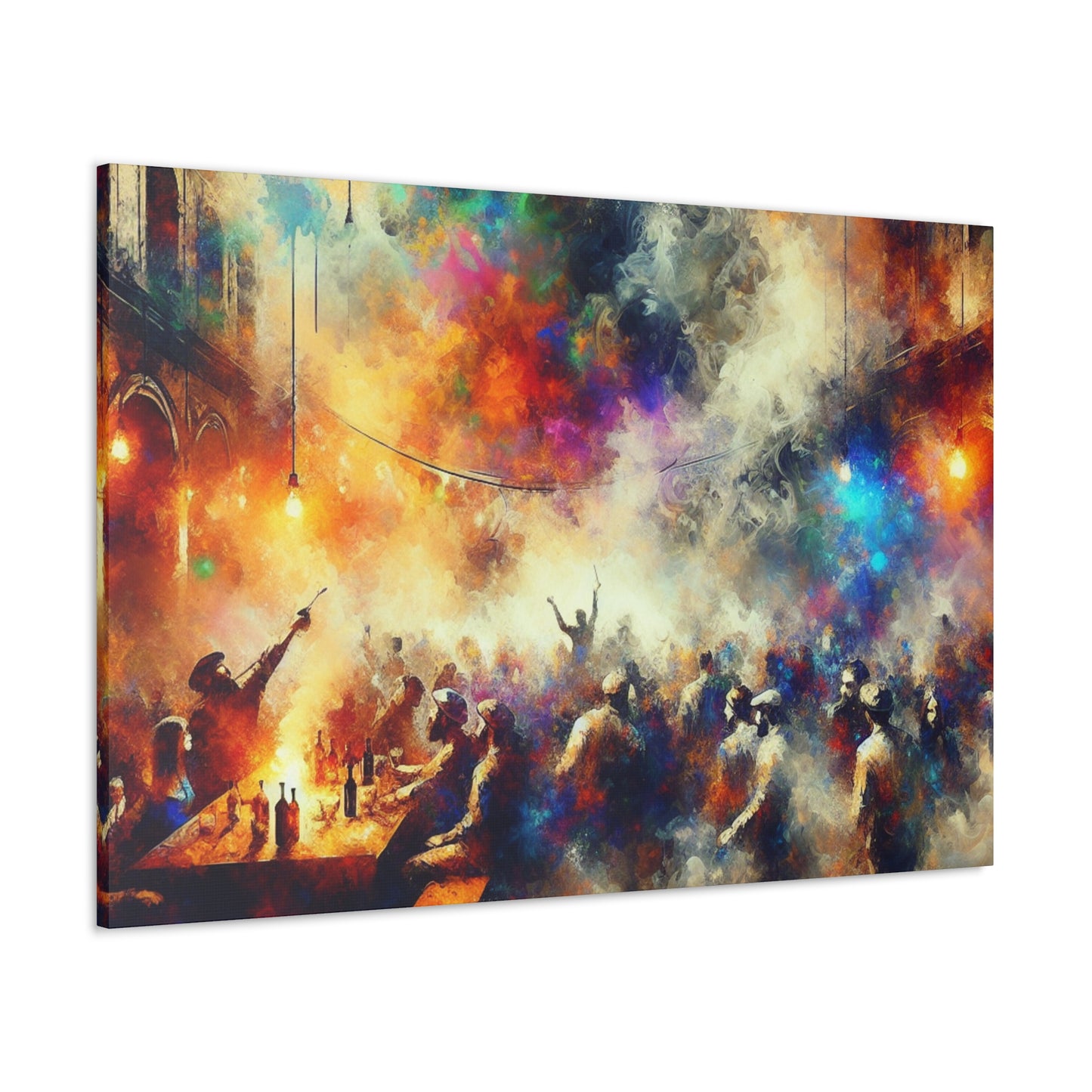 "Hazy Tavern Revelry" - Canvas