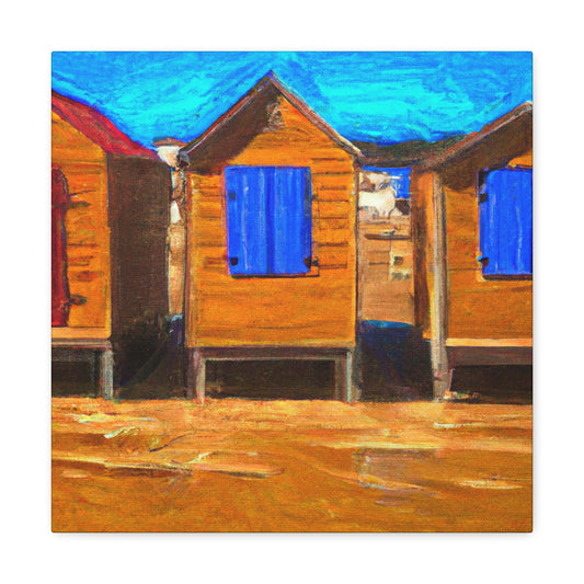 "Summer Beach Cottages" - Canvas