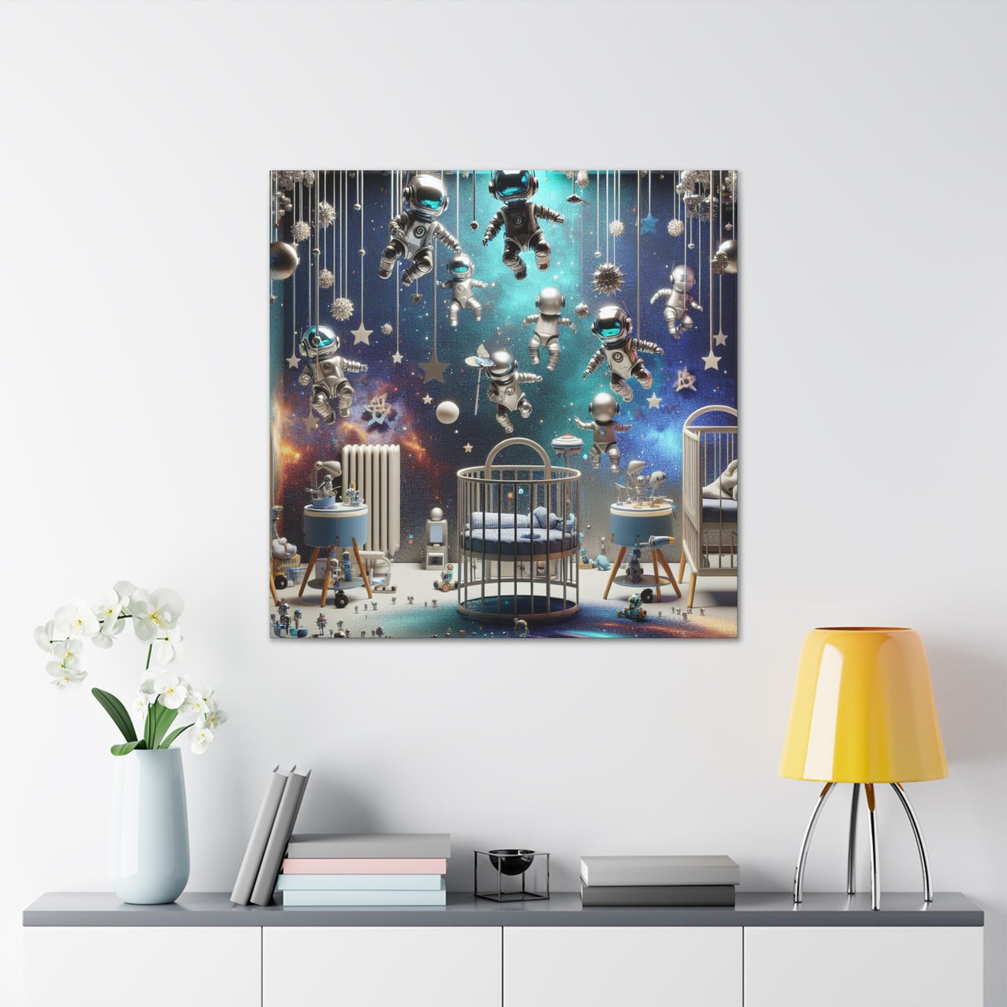 "Robotic Cosmic Escapade" - Canvas