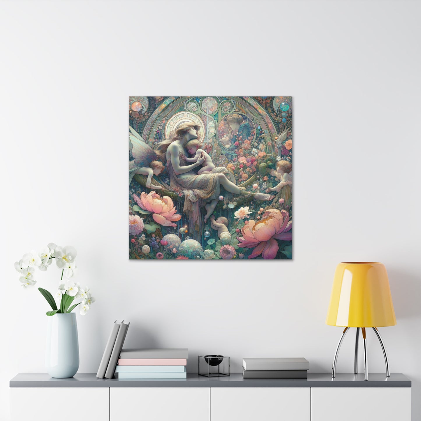 "Whimsical Floral Fairyland" - Canvas