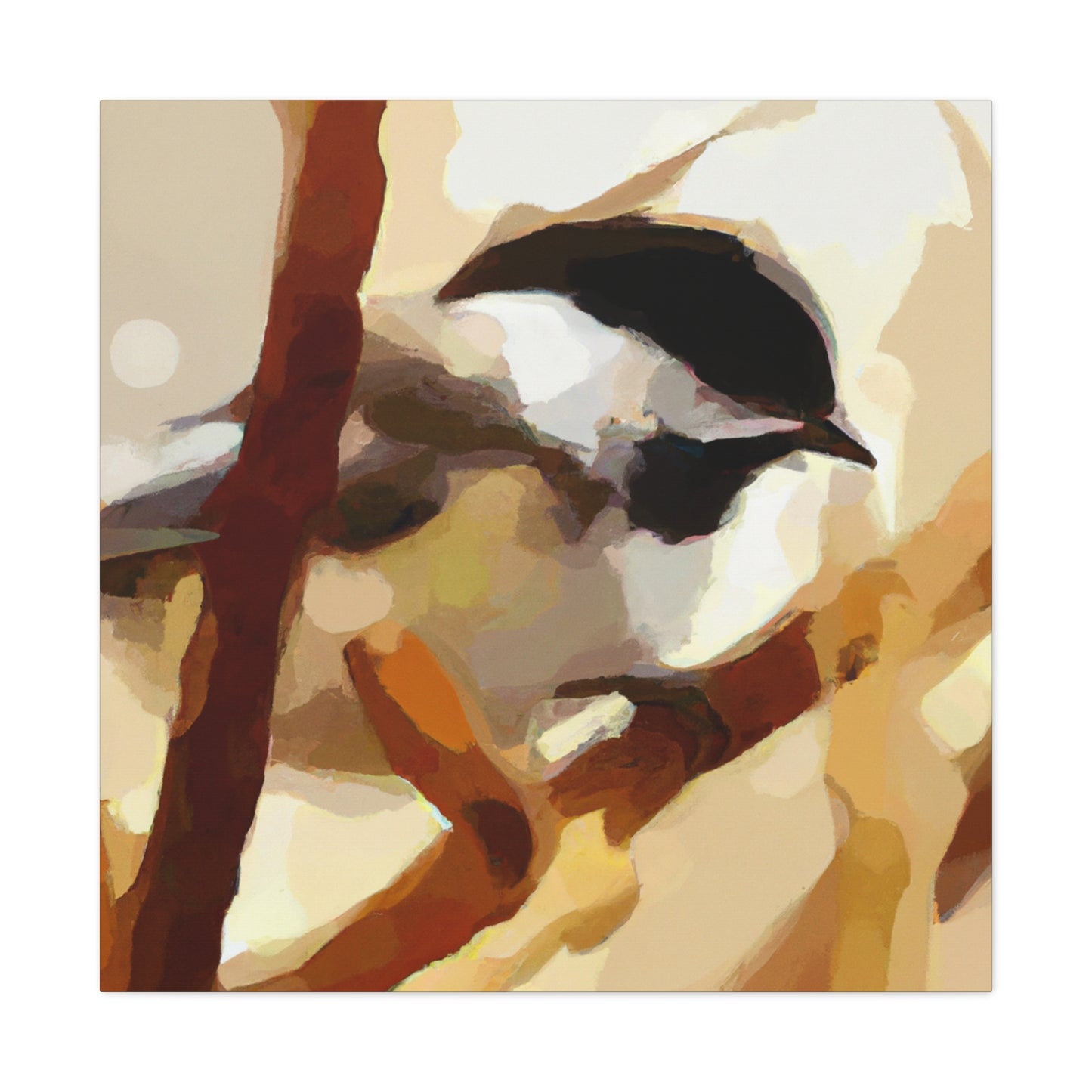 "Chickadee Avidly Dreaming" - Canvas