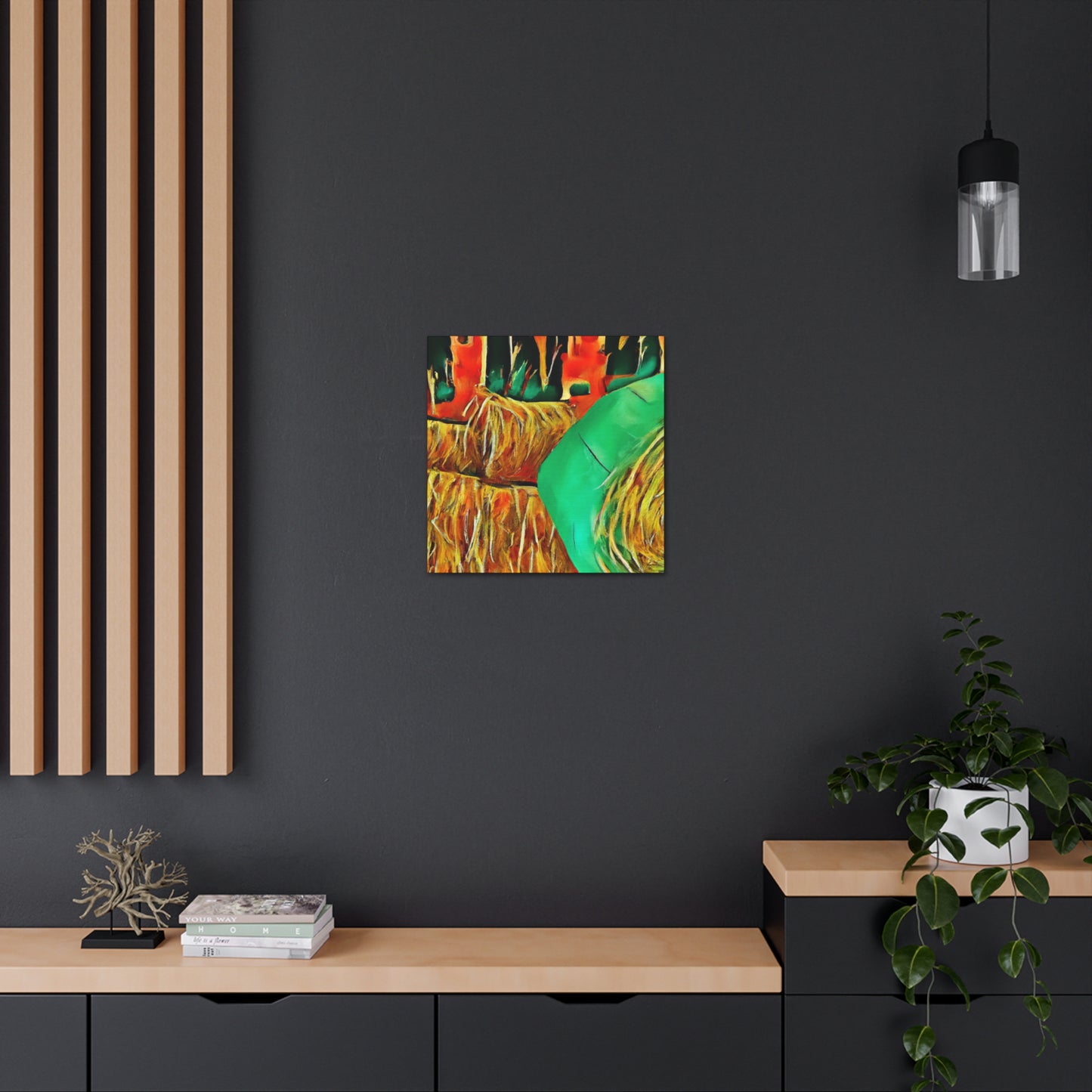 "Harvest of Hay Bales" - Canvas