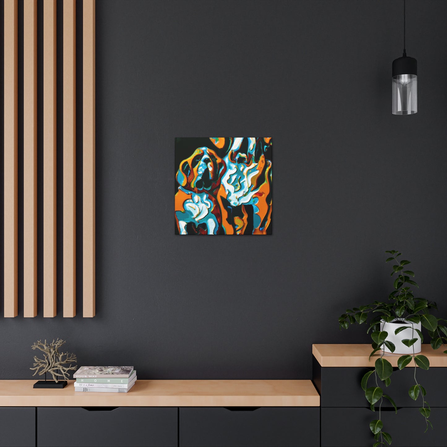 "Saint Bernard in Deco" - Canvas