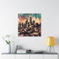 Carolinas tumultuous cityscape blending. - Canvas