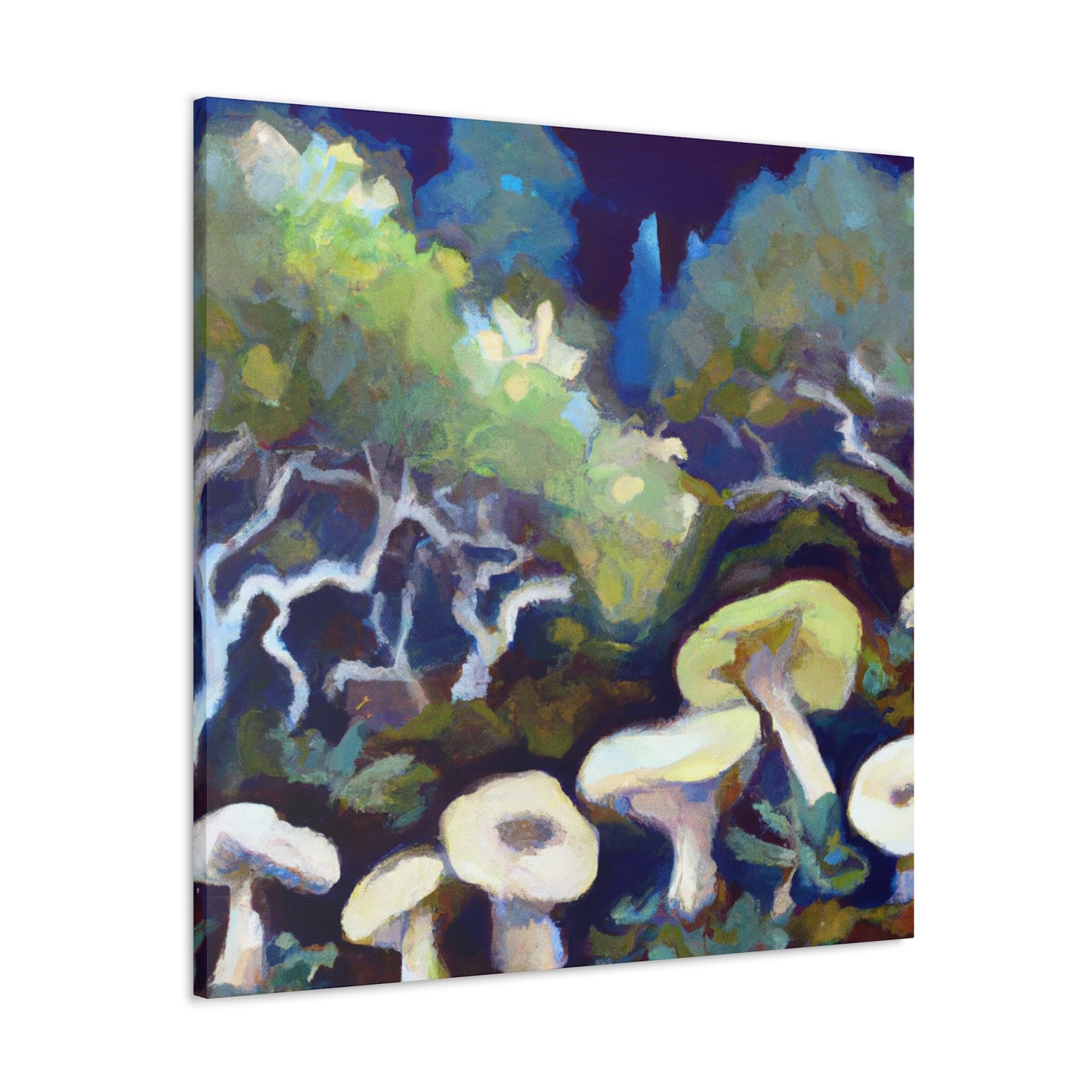 Mushroom Impressionism Scene - Canvas