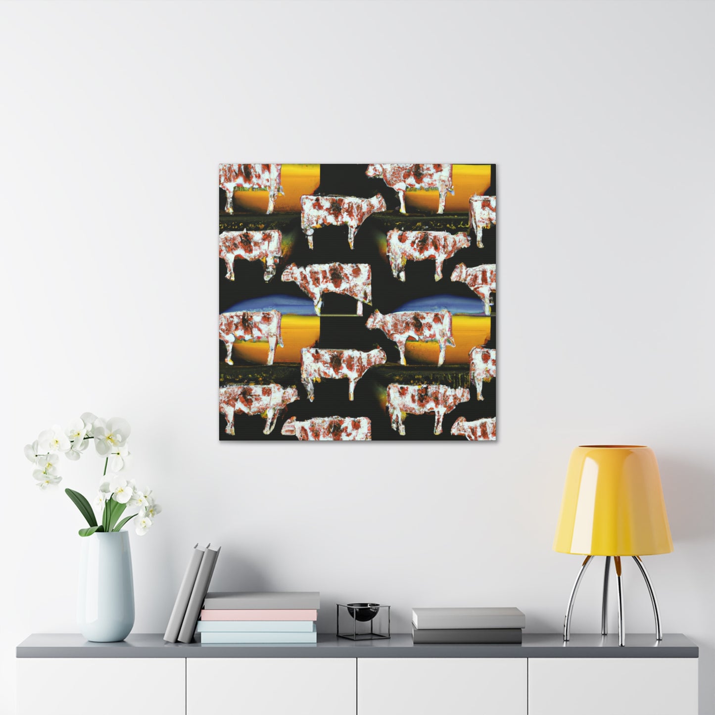 "A Jersey Cow Dreaming" - Canvas