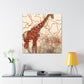 Giraffe Under Moonlight - Canvas