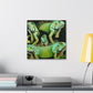 "Green Iguana Dreamscape" - Canvas