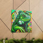 Iguana in Green Hues - Canvas