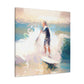 Surfers on Sunset Beach - Canvas