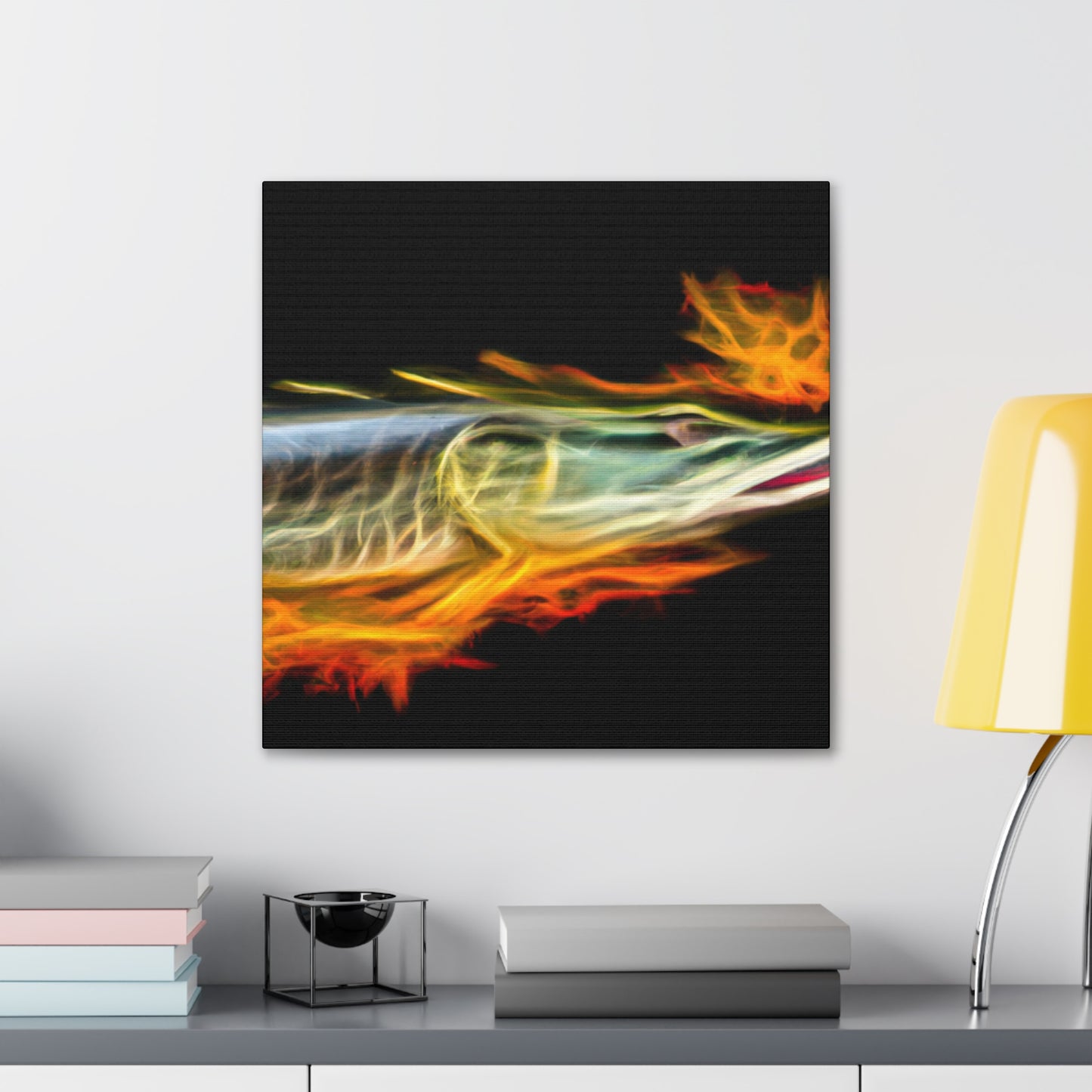 Pike in the Stream - Canvas