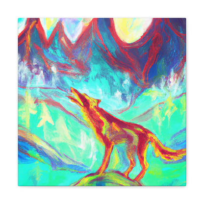 "Wolves in Fauvist Hues" - Canvas