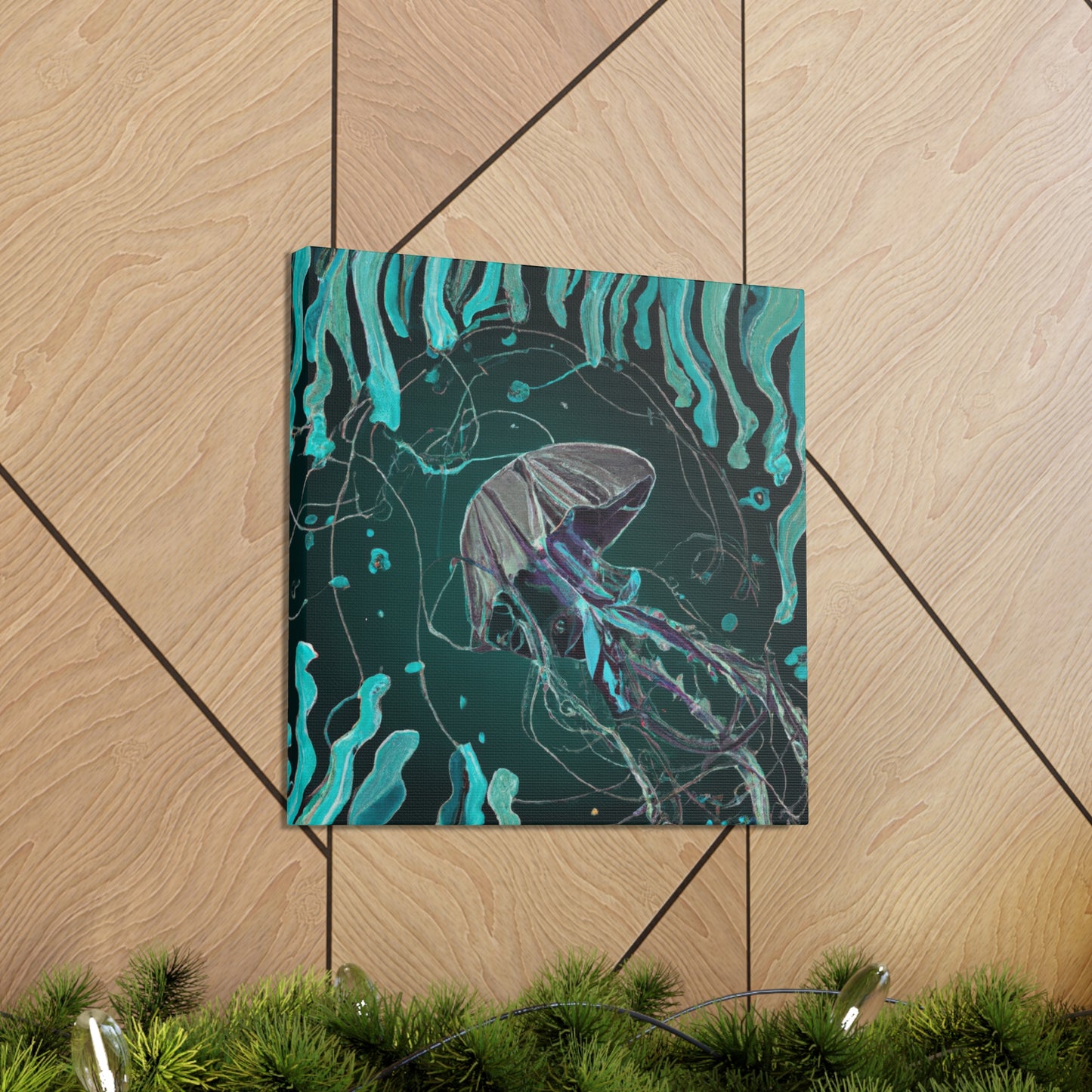 Jellyfish Art Deco - Canvas