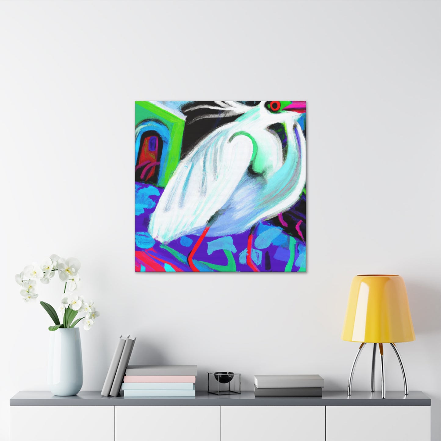 Snowy Egret Majesty - Canvas