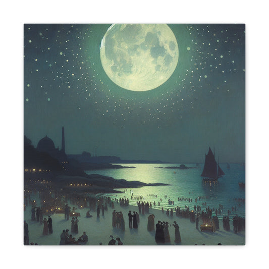 Luminescent Serenade by the Sea - Canvas