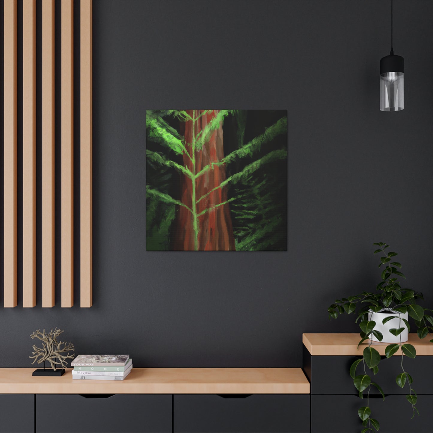 "Redwood Forest Majesty". - Canvas