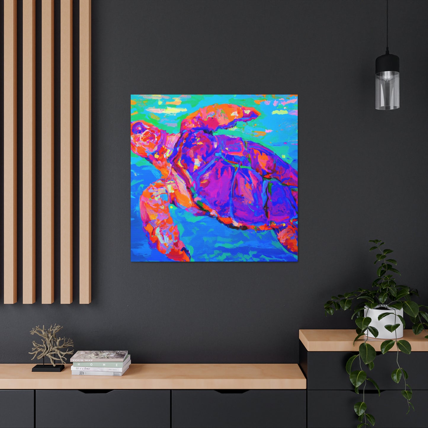 "Turtle in the Sea" - Canvas