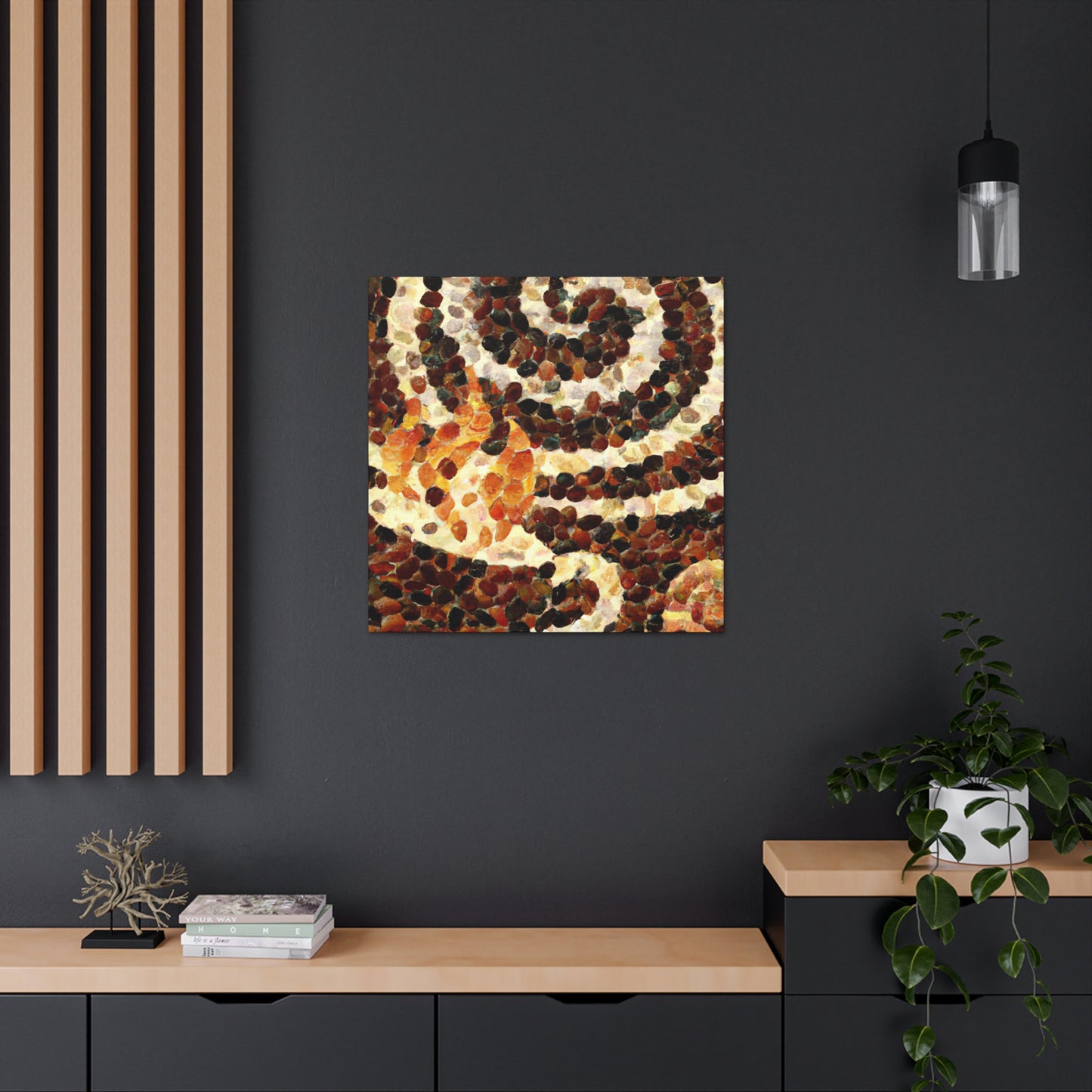 Coffee Pointillism Dream - Canvas