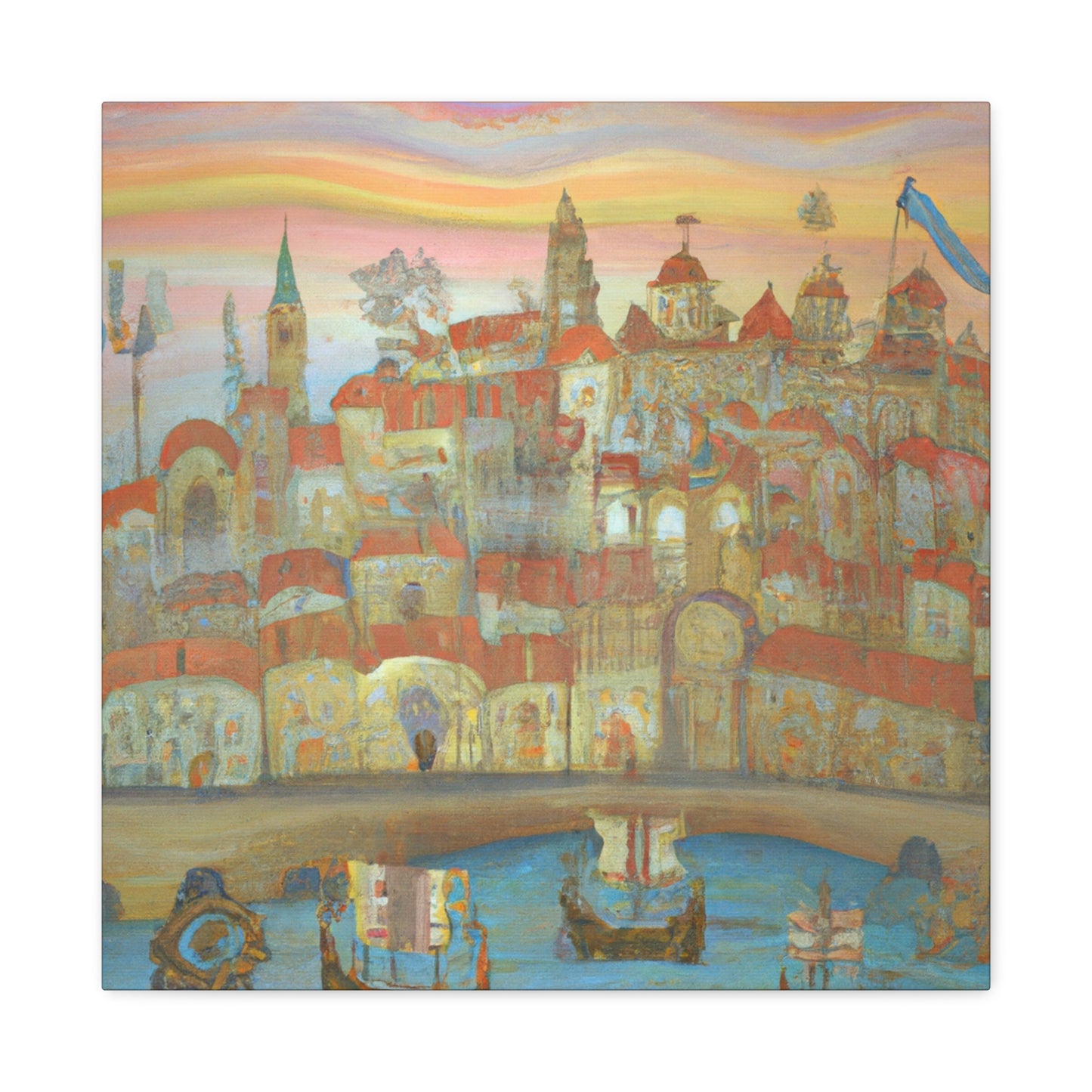 Cityscape at Sunset - Canvas