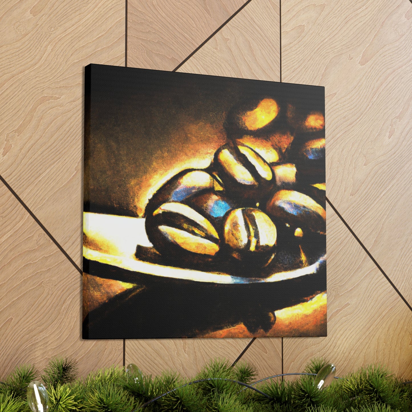 "Steam-Powered Coffee Beans" - Canvas