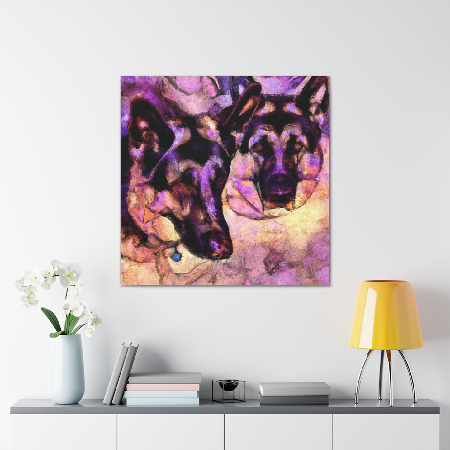 German Shepherd Sunburst. - Canvas