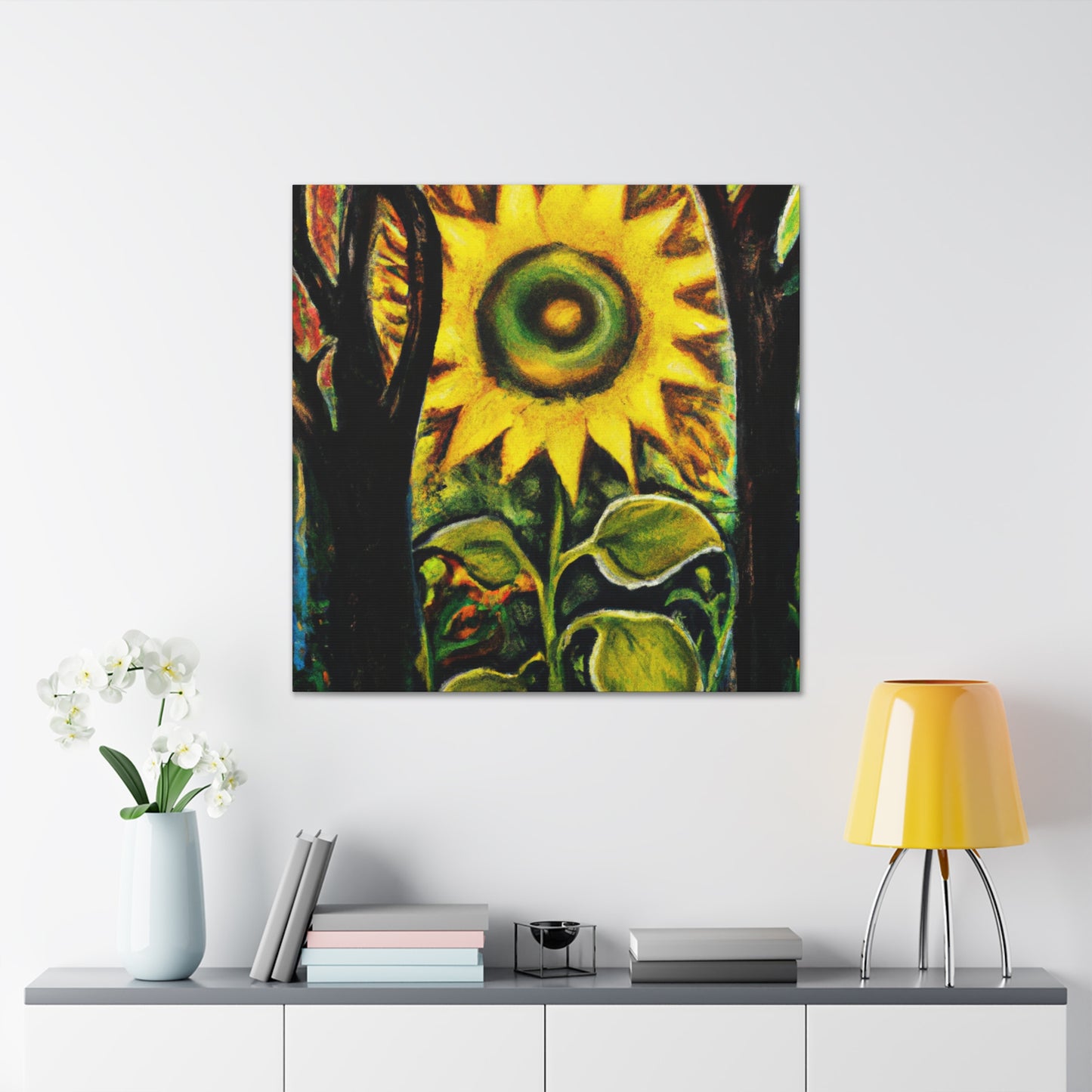 "Radiant Sparkling Sunflower." - Canvas