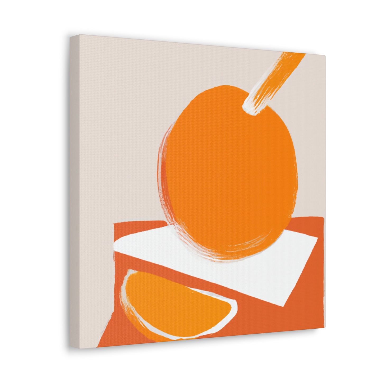 "Orange Minimal Zen" - Canvas