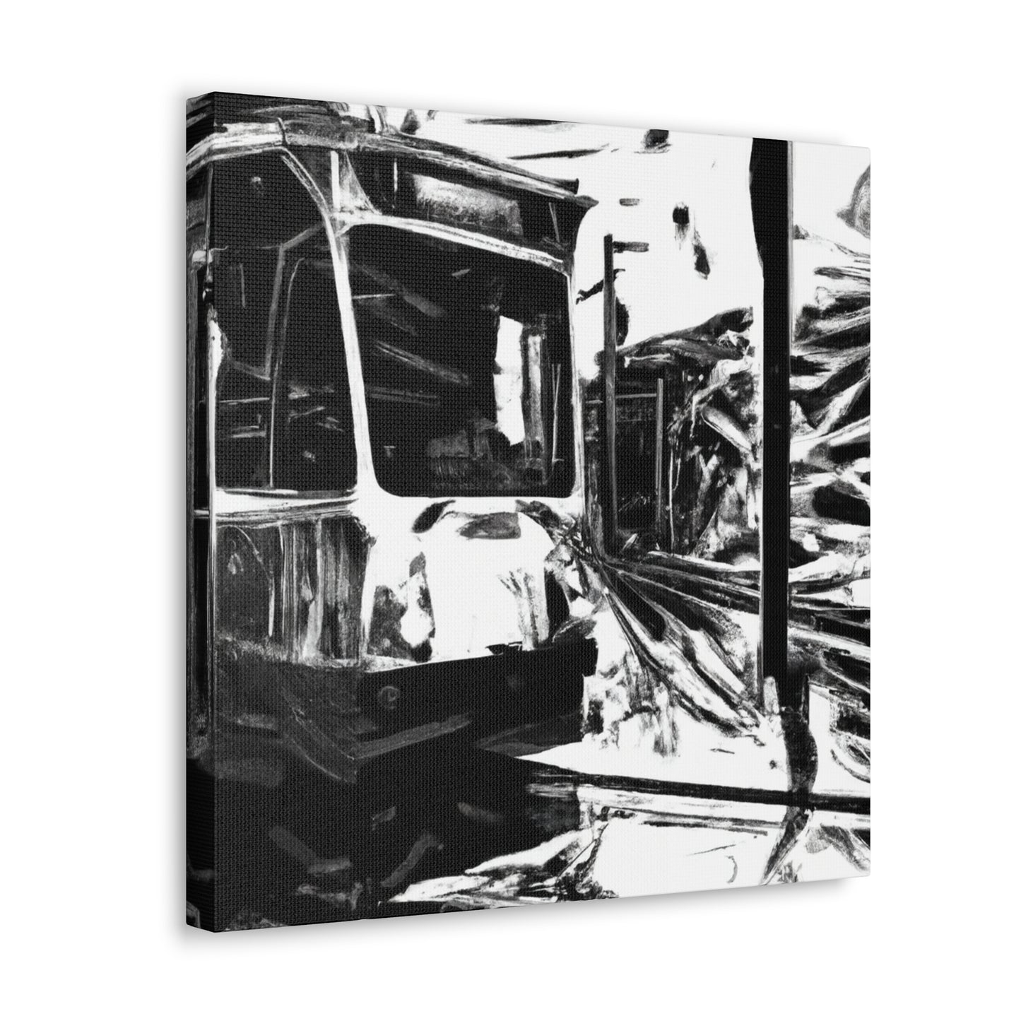 Tram at Twilight - Canvas