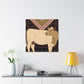 "Pastoral Art Deco Jersey" - Canvas