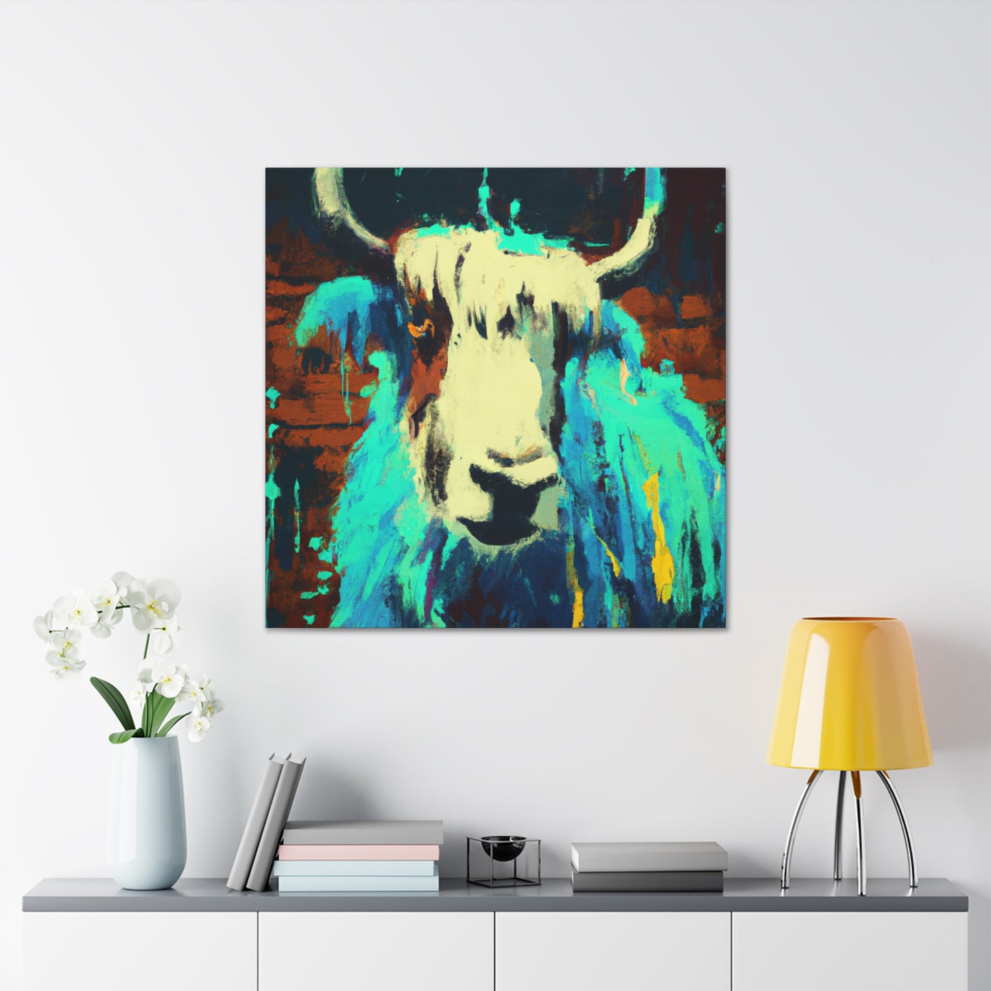 Yak and Graffiti Art - Canvas