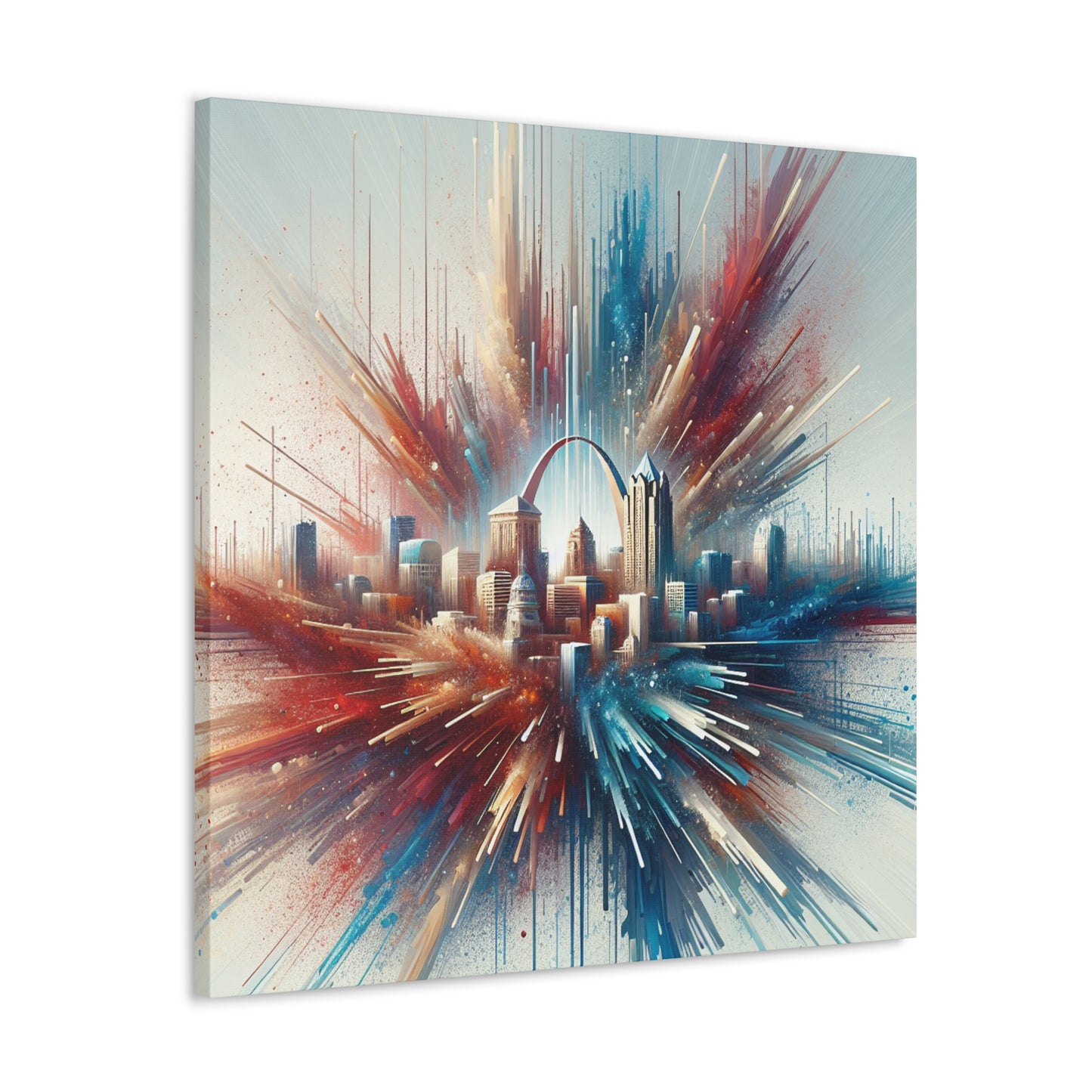 "Cityscape Serenade: Melting Horizons" - Canvas