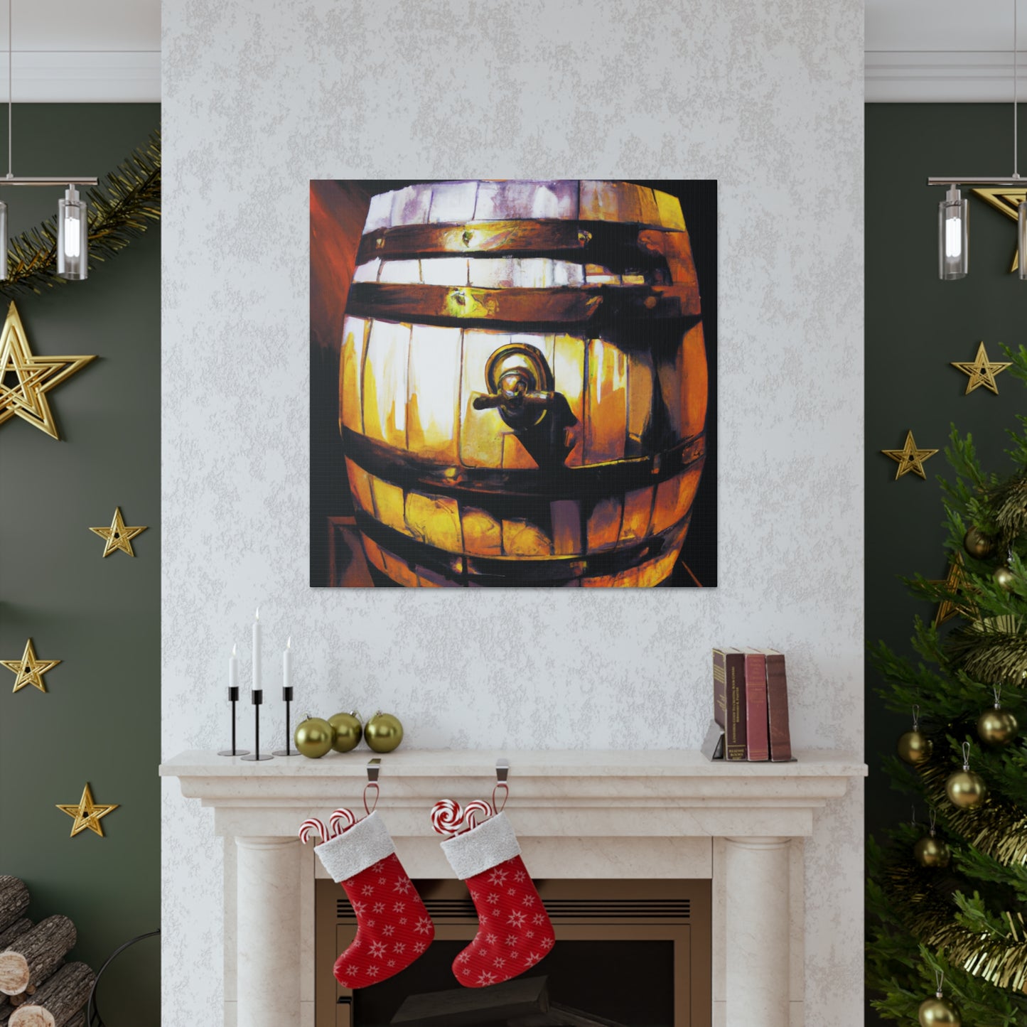 Whiskey Barrel Splendor - Canvas