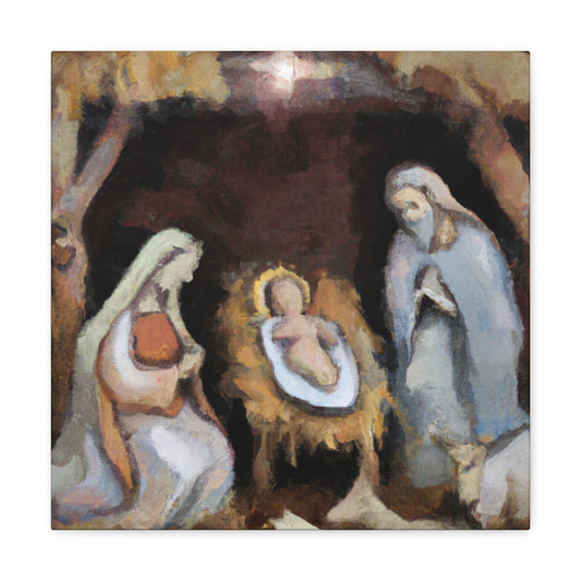 The Manger Scene - Canvas